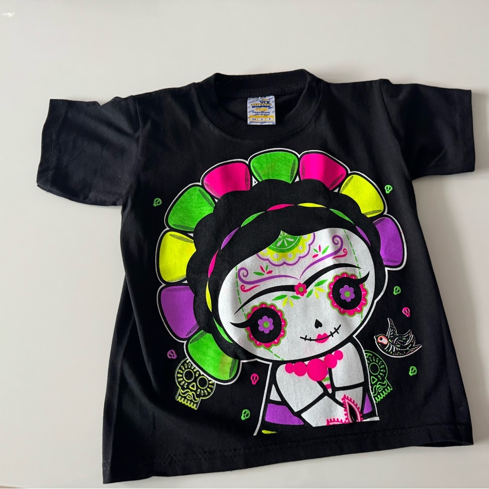 Colorful Graphic Black T-Shirt